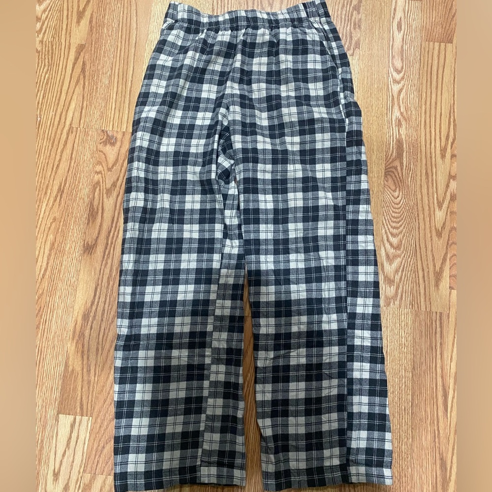 Uniqlo Loose Pajama Pants Checkered White Black